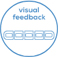 Visual feedback through coloured LEDs